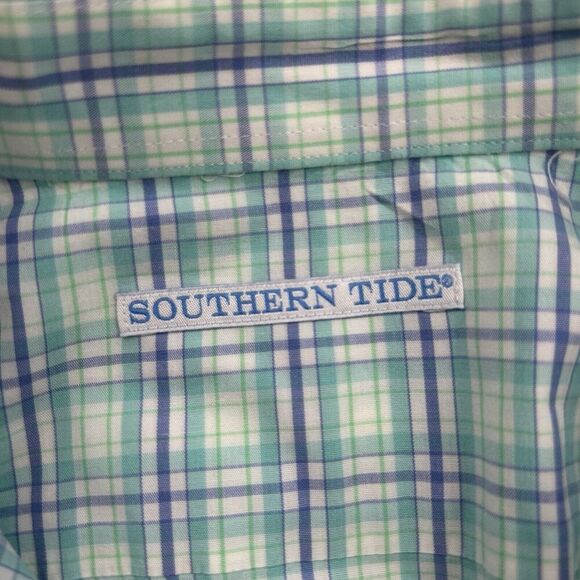 Southern Tide Multicolor Plaid Button Up Shirt Long Sleeve Cotton Sz M Stretch - Picture 11 of 16